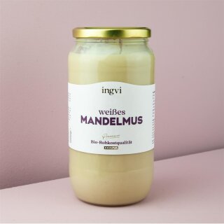 Mandelmus, weiß, ingvi (Bio & Roh) 1000 g
